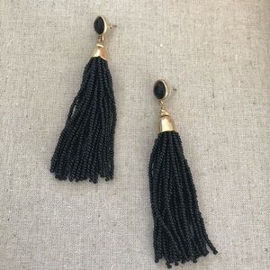 Stella and Dot Earrings- Gita Tassel- Black
